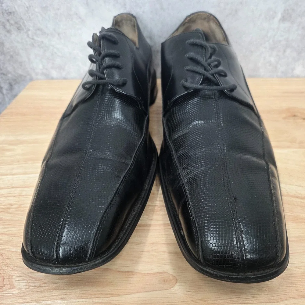 Stacy Adams Oxford Shoes Mens‎ 13 M Black Leather Dress Derby Shoes 24653-001